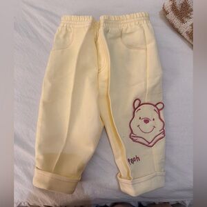 Vintage Disney Winnie the Pooh Yellow Kids Pants